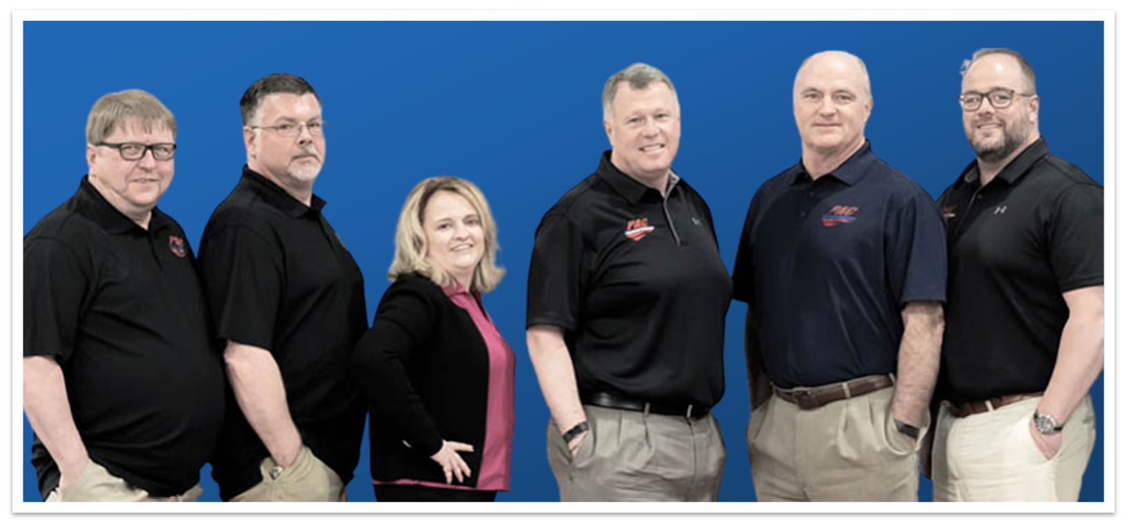 PAC Leadership Team blue background framed PAC Leadership Team blue background framed